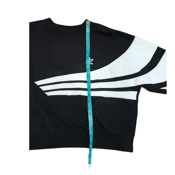 Adidas Originals Sewn Stripe Crop Sweater - Picture 5 of 15